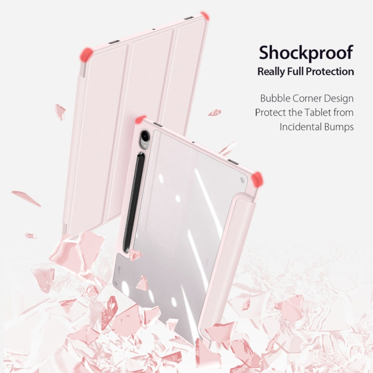For Samsung Galaxy Tab S10 FE / S9 FE / S9 DUX DUCIS TOBY Series Antiskid Leather Tablet Case with Sleep / Wake-up Function(Pink) - free shipping - PMC TechLife - Order now!