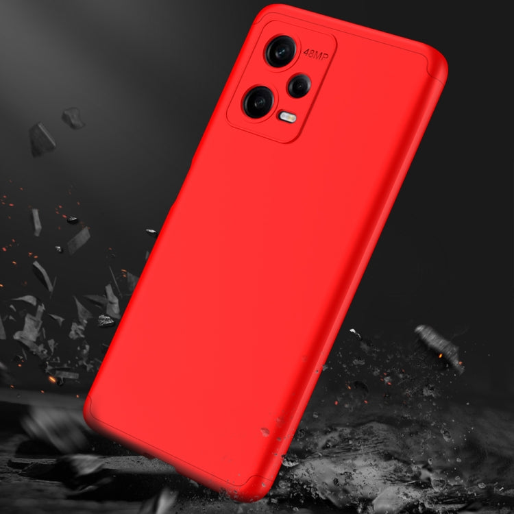 For Xiaomi Redmi Note 12 5G Global GKK Three Stage Splicing Full Coverage PC Phone Case(Red) - Note 12 Cases by GKK | Online Shopping South Africa | PMC Jewellery