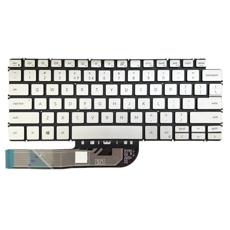 For Dell Inspiron 7490 / Vostro 5390 US Version Backlight Laptop Keyboard(Silver) - Dell Spare Parts by PMC Jewellery | Online Shopping South Africa | PMC Jewellery