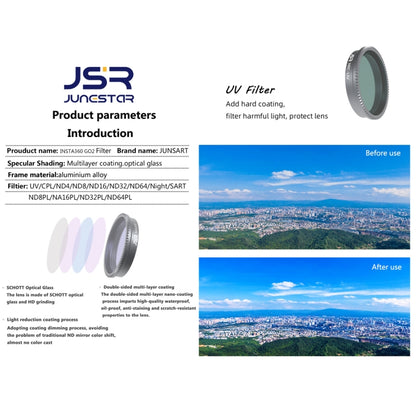 For Insta360 GO 2 / GO 3 JSR LS Series Camera Lens Filter, Filter:MRC UV - Len Accessories by JSR | Online Shopping South Africa | PMC Jewellery