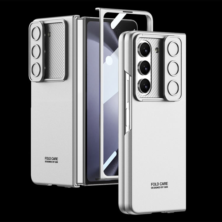 For Samsung Galaxy Z Fold5 GKK Integrated Ultra-thin Sliding Camshield Flip Phone Case(Silver) - Galaxy Z Fold5 Cases by GKK | Online Shopping South Africa | PMC TechLife | Buy Now Pay Later Mobicred