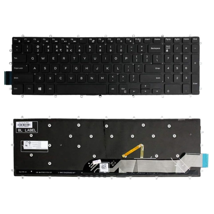 Backlight Laptop Keyboard For Dell G3 3579 3779 / G5 5587 / G7 7588(White Word) - Dell Spare Parts by PMC TechLife | Online Shopping South Africa | PMC TechLife