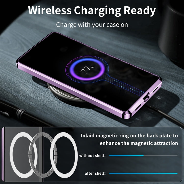 For Samsung Galaxy S23 FE 5G MagSafe Magnetic Frosted Metal Phone Case(Purple) - Galaxy S23 FE 5G Cases by PMC Jewellery | Online Shopping South Africa | PMC Jewellery