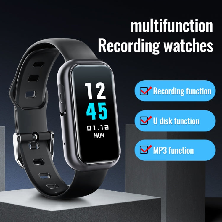 JNN S16 Smart HD Noise Reduction Bluetooth MP3 Voice Control Recording Bracelet, Memory:64GB - Smart Wristbands by JNN | Online Shopping South Africa | PMC Jewellery | Buy Now Pay Later Mobicred