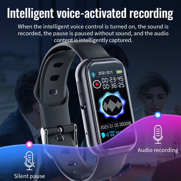 JNN S16 Smart HD Noise Reduction Bluetooth MP3 Voice Control Recording Bracelet, Memory:64GB - Smart Wristbands by JNN | Online Shopping South Africa | PMC Jewellery | Buy Now Pay Later Mobicred