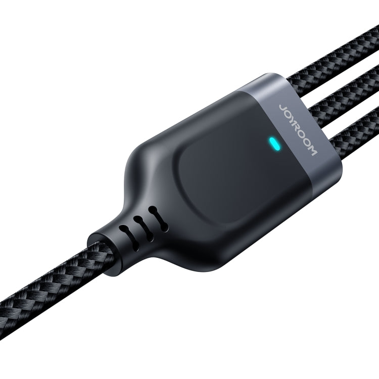 JOYROOM A18 3.5A USB to 8 Pin+USB-C/Type-C+Micro USB 3 in 1 Data Cable, Length:1.2m(Black) - Multifunction Cable by JOYROOM | Online Shopping South Africa | PMC Jewellery