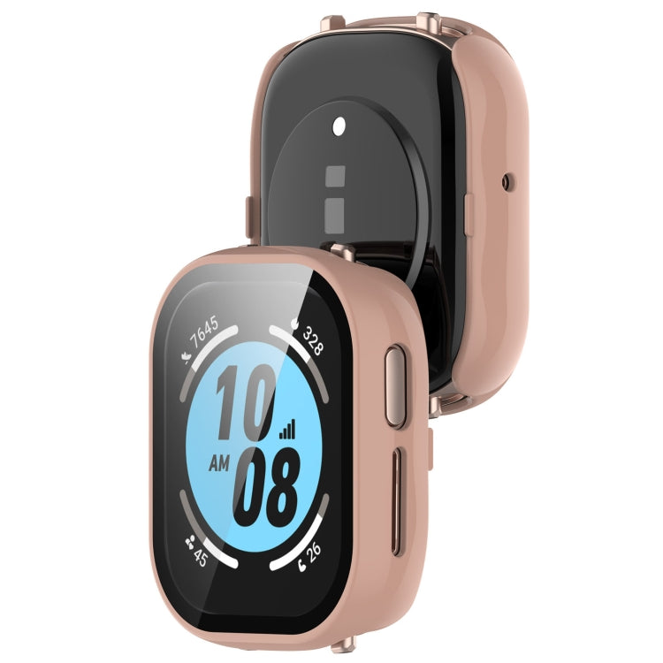 For Honor Watch 4 PC + 9H Tempered Glass Integrated Watch Case(Pink) - Watch Cases by PMC TechLife | Online Shopping South Africa | PMC TechLife | Buy Now Pay Later Mobicred