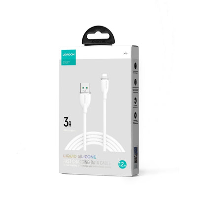 JOYROOM SA29-AL3 3A USB to 8 Pin Liquid Silicone Fast Charging Data Cable, Length: 1.2m(White) - Normal Style Cable by JOYROOM | Online Shopping South Africa | PMC Jewellery