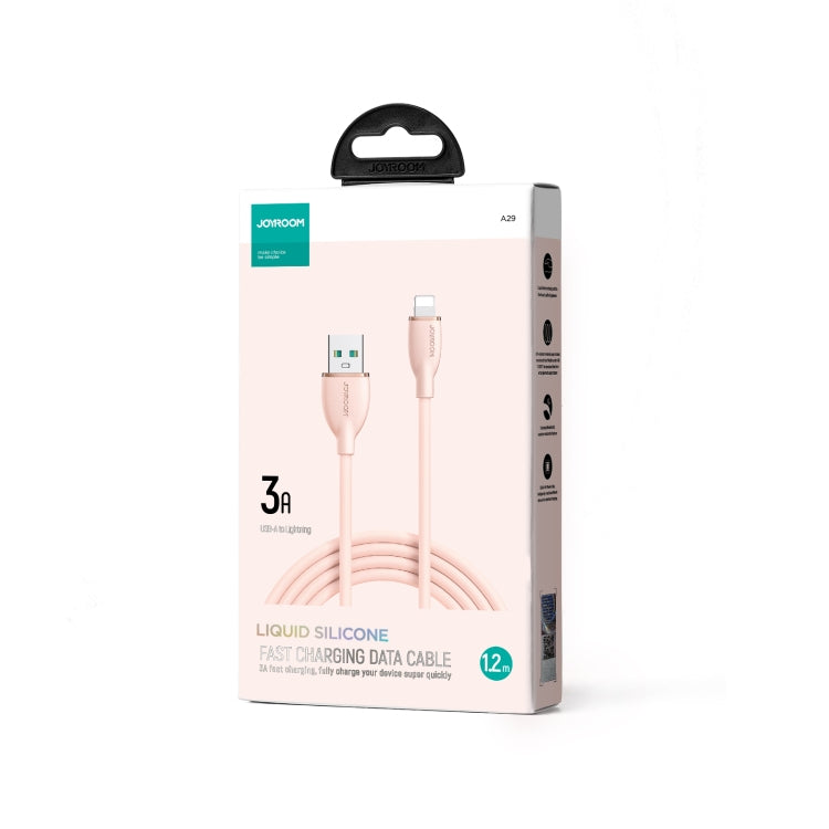 JOYROOM SA29-AL3 3A USB to 8 Pin Liquid Silicone Fast Charging Data Cable, Length: 1.2m(Pink) - Normal Style Cable by JOYROOM | Online Shopping South Africa | PMC Jewellery