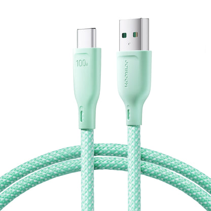 JOYROOM SA34-AC6 100W USB to USB-C/Type-C Fast Charge Data Cable, Length: 1m(Green) - USB-C & Type-C Cable by JOYROOM | Online Shopping South Africa | PMC Jewellery