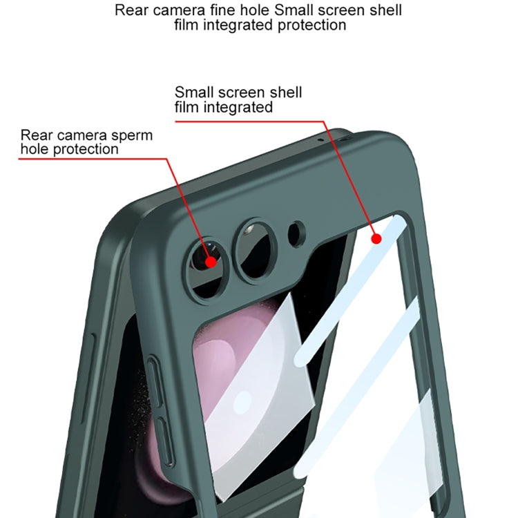 For Samsung Galaxy Z Flip5 GKK Ultra-thin PC Full Coverage Ring Holder Phone Case with Strap(Purple) - free shipping - PMC TechLife - Order now!