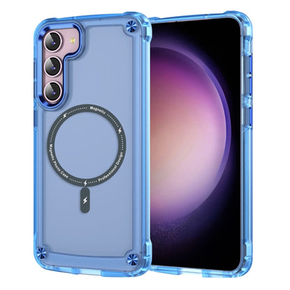 For Samsung Galaxy S22+ 5G Skin Feel TPU + PC MagSafe Magnetic Phone Case(Transparent Blue) - Galaxy S22+ 5G Cases by PMC Jewellery | Online Shopping South Africa | PMC Jewellery