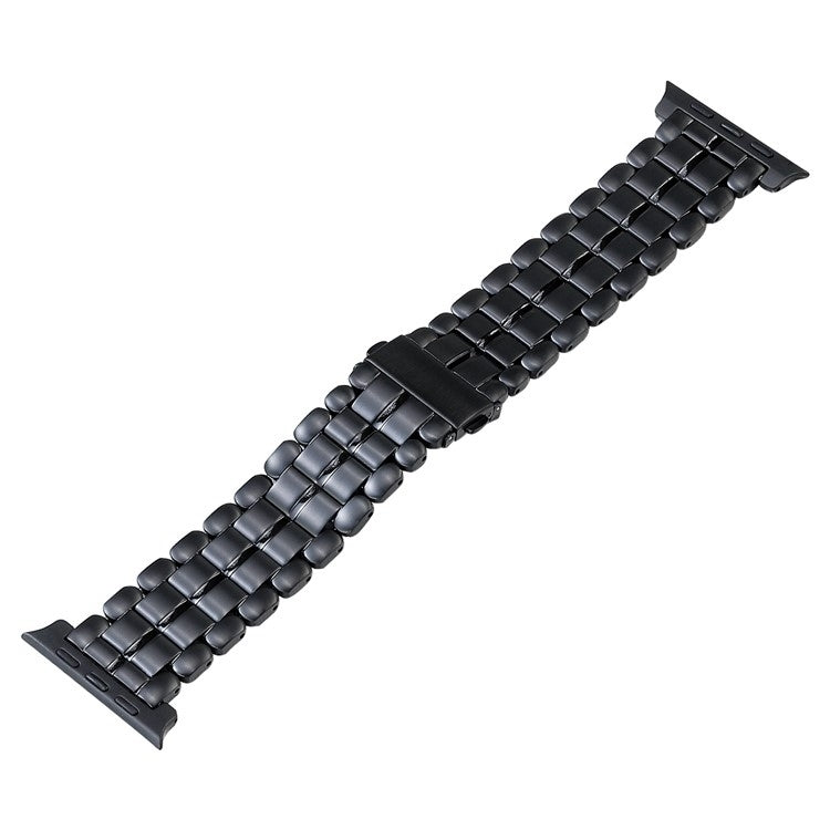 For Apple Watch Series 9 41mm Five Beads Titanium Steel Watch Band(Black) - Watch Bands by PMC TechLife | Online Shopping South Africa | PMC TechLife