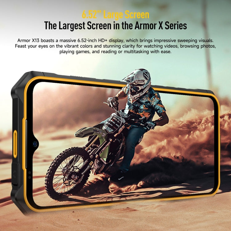 Ulefone Armor X13, 6GB+64GB, IP68/IP69K Rugged Phone, 6.52 inch Android 13 MediaTek Helio G36 Octa Core, Network: 4G, NFC, OTG(All Black) - Ulefone by Ulefone | Online Shopping South Africa | PMC Jewellery | Buy Now Pay Later Mobicred