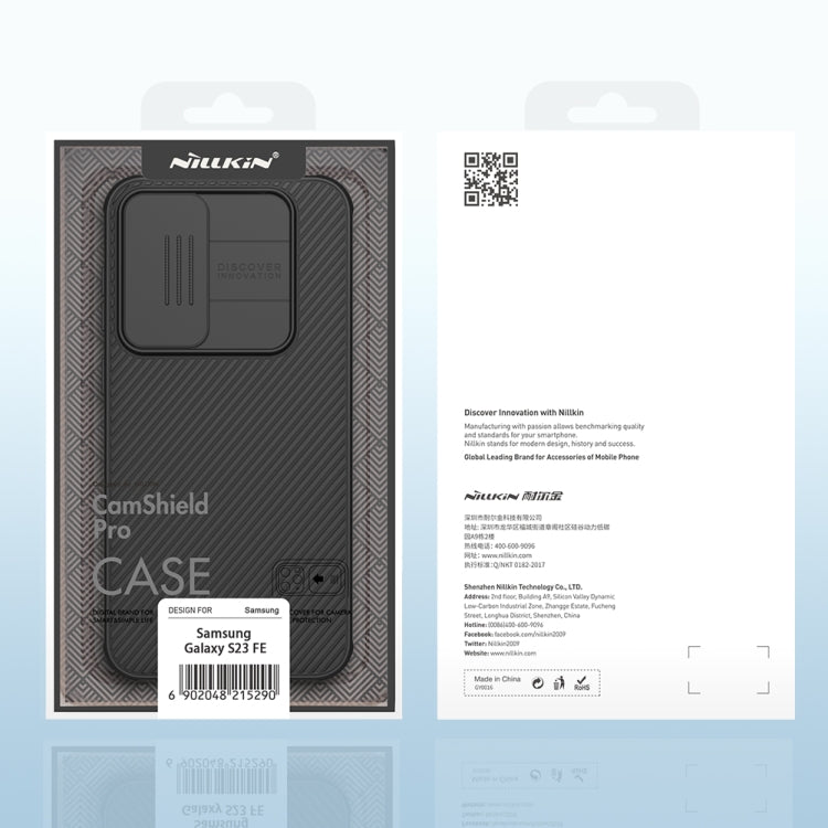 For Samsung Galaxy S23 FE NILLKIN Black Mirror Pro Series Camshield PC Phone Case(Black) - Galaxy S23 FE 5G Cases by NILLKIN | Online Shopping South Africa | PMC Jewellery