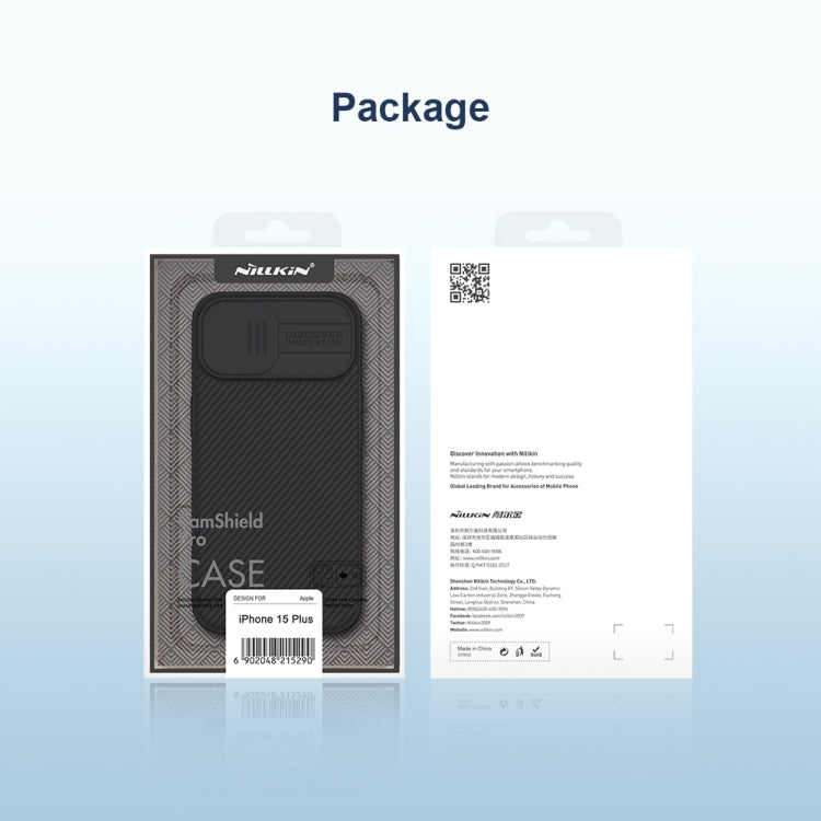 For iPhone 15 Plus NILLKIN CamShield Pro PC Phone Case(Blue) - iPhone 15 Plus Cases by NILLKIN | Online Shopping South Africa | PMC TechLife | Buy Now Pay Later Mobicred