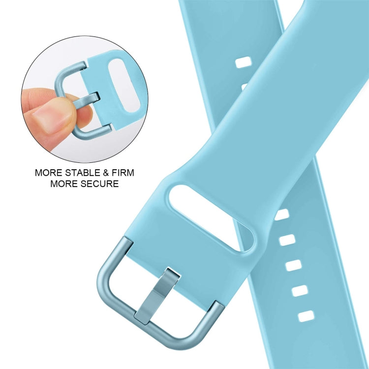 For Apple Watch 8 45mm Pin Buckle Silicone Watch Band(Light Blue) - Watch Bands by PMC TechLife | Online Shopping South Africa | PMC TechLife