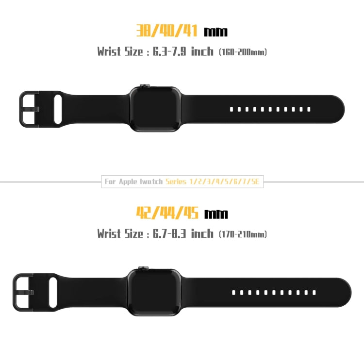 For Apple Watch 7 45mm Pin Buckle Silicone Watch Band(Black) - Watch Bands by PMC TechLife | Online Shopping South Africa | PMC TechLife