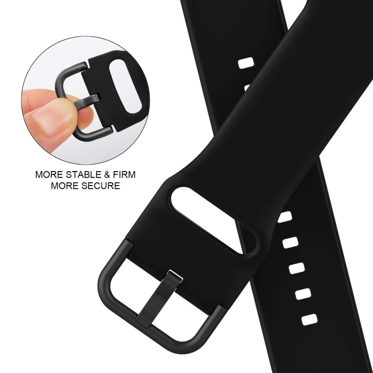 For Apple Watch 7 45mm Pin Buckle Silicone Watch Band(Black) - Watch Bands by PMC TechLife | Online Shopping South Africa | PMC TechLife