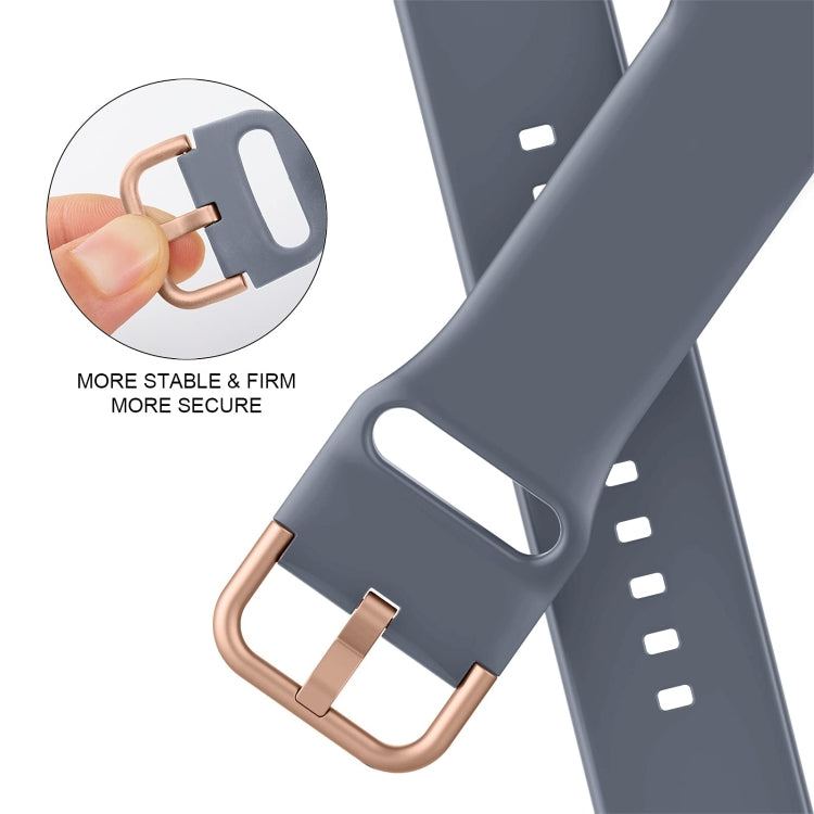 For Apple Watch 2 42mm Pin Buckle Silicone Watch Band(Blue Grey) - Watch Bands by PMC TechLife | Online Shopping South Africa | PMC TechLife