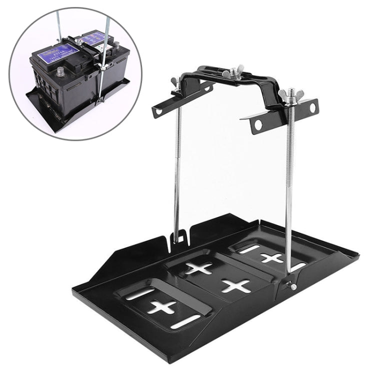Car Universal Battery Bracket Adjustable Battery Fixed Holder + Base Tray, Size:28.5cm Base + 19cm Bracket - Engine Fittings by PMC TechLife | Online Shopping South Africa | PMC TechLife
