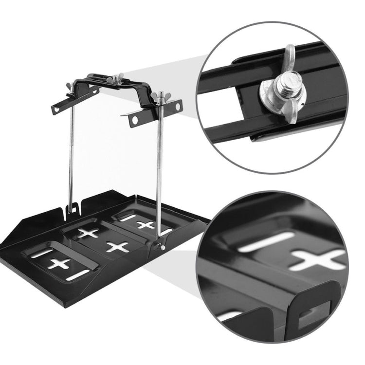 Car Universal Battery Bracket Adjustable Battery Fixed Holder + Base Tray, Size:28.5cm Base + 19cm Bracket - Engine Fittings by PMC TechLife | Online Shopping South Africa | PMC TechLife