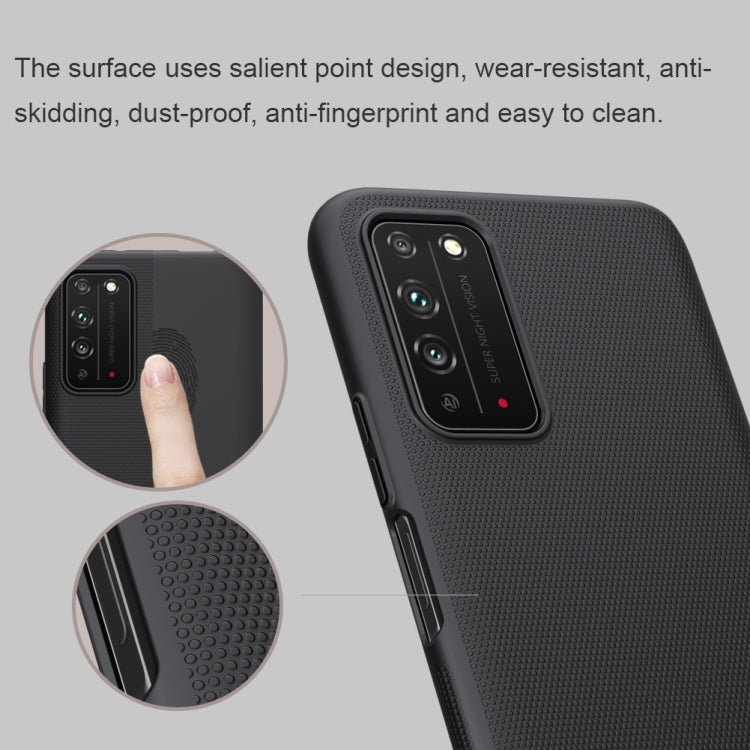 For Huawei Honor X10 NILLKIN Frosted Concave-convex Texture PC Protective Case(Black) - Honor Cases by NILLKIN | Online Shopping South Africa | PMC Jewellery