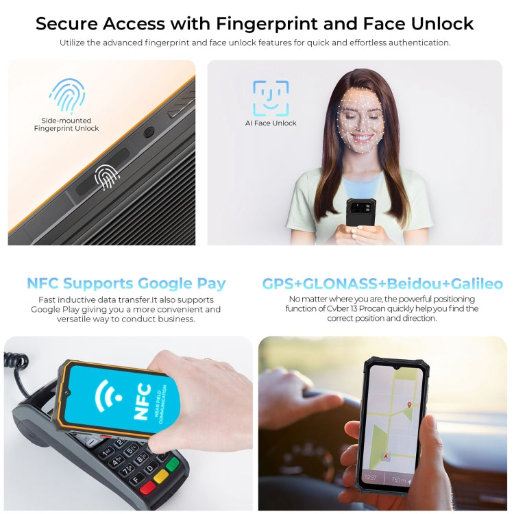 [HK Warehouse] HOTWAV CYBER 13 Pro, 12GB+256GB, IP68/IP69K Rugged Phone, 10800mAh, 6.6 inch Android 13 UNISOC T619 Octa Core, Network: 4G, NFC, OTG(All Black) - Other by HOTWAV | Online Shopping South Africa | PMC Jewellery