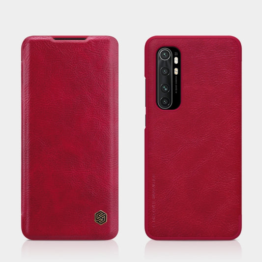 For Xiaomi Note 10 Lite NILLKIN QIN Series Crazy Horse Texture Horizontal Flip Leather Case with Card Slot(Red) - Xiaomi Cases by NILLKIN | Online Shopping South Africa | PMC Jewellery