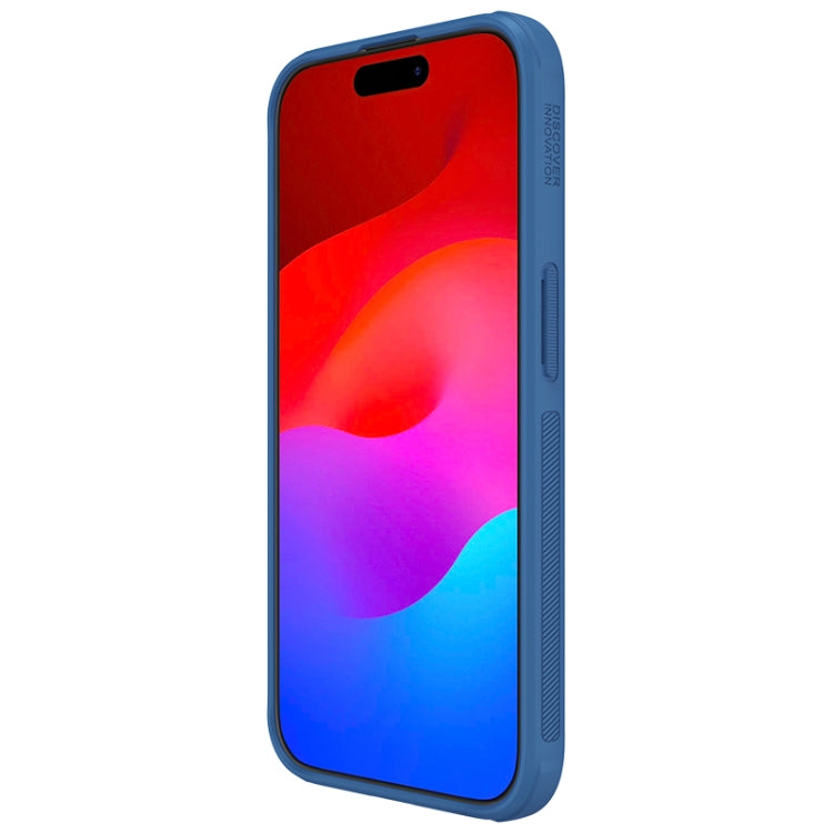 For iPhone 15 Pro NILLKIN Frosted Shield Pro PC + TPU Phone Case(Blue) - iPhone 15 Pro Cases by NILLKIN | Online Shopping South Africa | PMC Jewellery | Buy Now Pay Later Mobicred