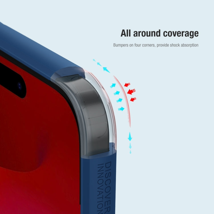 For iPhone 15 Pro NILLKIN Frosted Shield Pro PC + TPU Phone Case(Blue) - free shipping - PMC TechLife - Order now!