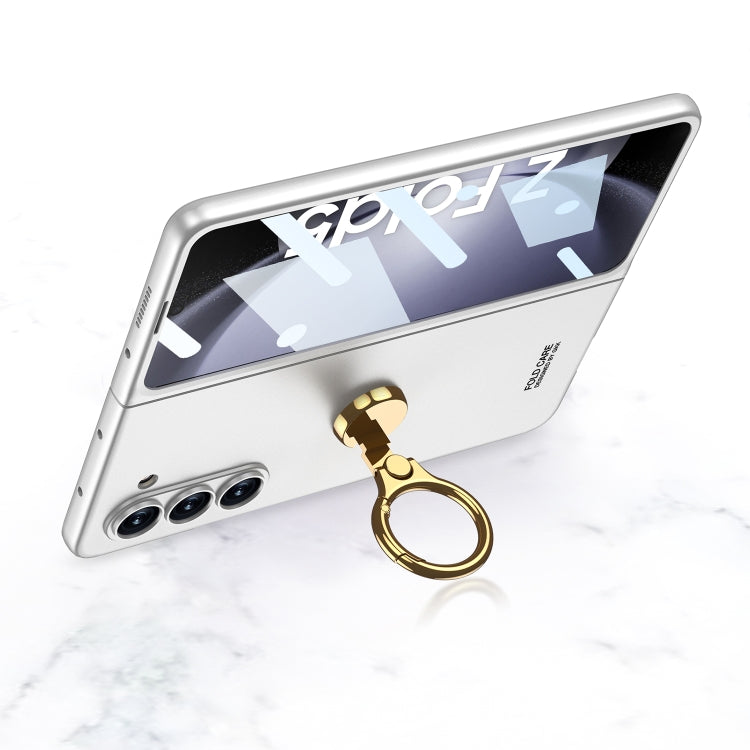 For Samsung Galaxy Z Fold5 GKK Ultra-thin Triaxial Ring Holder PC Phone Case(Grey) - Galaxy Z Fold5 Cases by GKK | Online Shopping South Africa | PMC TechLife | Buy Now Pay Later Mobicred