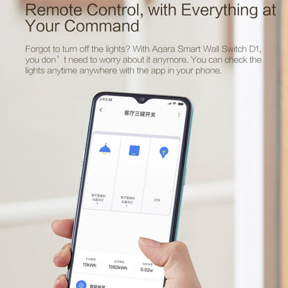 Original Xiaomi Youpin Aqara Smart Wall Switch D1, Zero FireWire Three Button Version - Smart Switch by Xiaomi | Online Shopping South Africa | PMC Jewellery