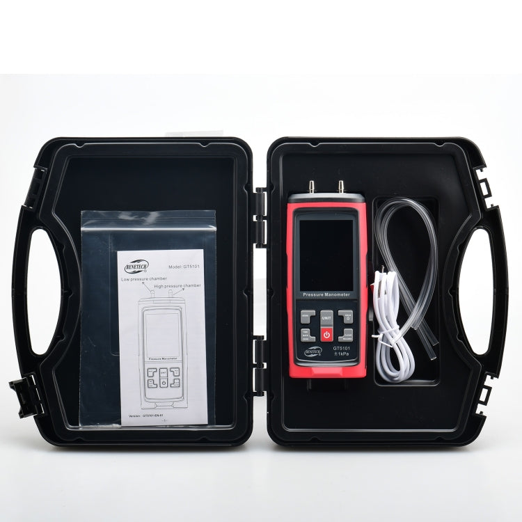 BENETECH GT5101 LCD Display Differential Pressure Meter, Specification:50KPa - free shipping - PMC TechLife - Order now!