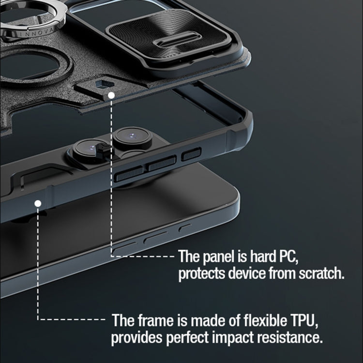 For iPhone 15 Pro Max NILLKIN Shockproof CamShield Armor Protective Case with Invisible Ring Holder(Green) - free shipping - PMC TechLife - Order now!