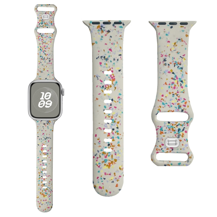 For Apple Watch Serie 7 41mm Floral Silicone Watch Band(Starlight) - free shipping - PMC TechLife - Order now!