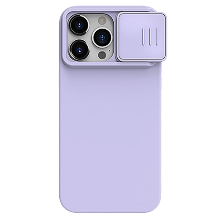 For iPhone 15 Pro NILLKIN CamShield MagSafe Liquid Silicone Phone Case(Purple) - iPhone 15 Pro Cases by NILLKIN | Online Shopping South Africa | PMC Jewellery
