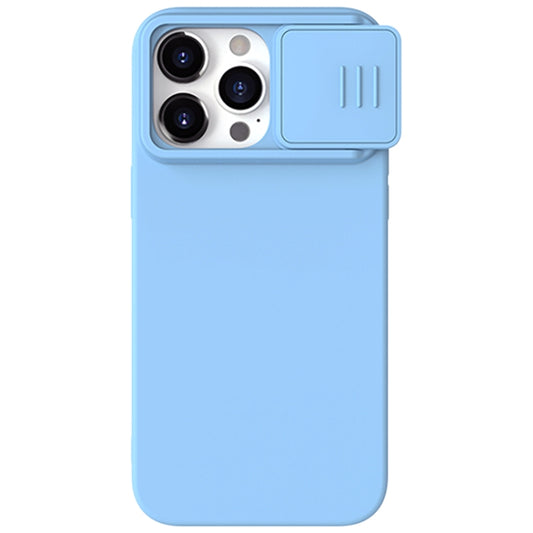 For iPhone 15 Pro NILLKIN CamShield MagSafe Liquid Silicone Phone Case(Sky Blue) - iPhone 15 Pro Cases by NILLKIN | Online Shopping South Africa | PMC Jewellery