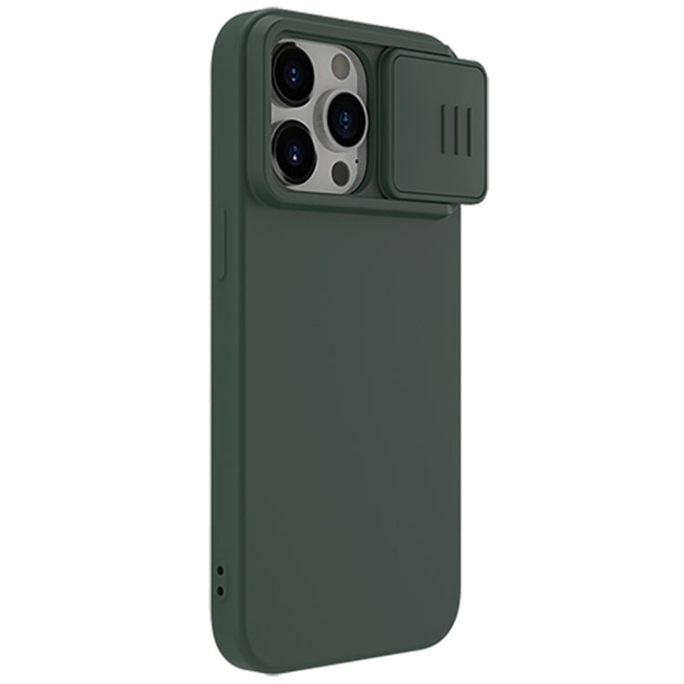 For iPhone 15 Pro NILLKIN CamShield MagSafe Liquid Silicone Phone Case(Dark Green) - iPhone 15 Pro Cases by NILLKIN | Online Shopping South Africa | PMC Jewellery