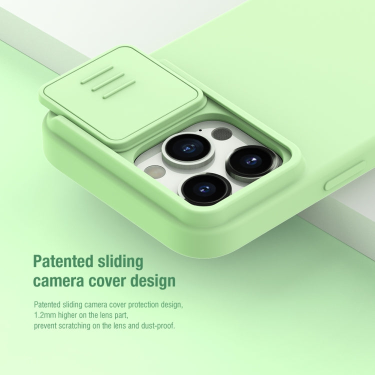 For iPhone 15 Pro Max NILLKIN CamShield Liquid Silicone Phone Case(Green) - iPhone 15 Pro Max Cases by NILLKIN | Online Shopping South Africa | PMC Jewellery