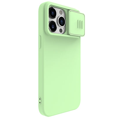 For iPhone 15 Pro NILLKIN CamShield Liquid Silicone Phone Case(Green) - iPhone 15 Pro Cases by NILLKIN | Online Shopping South Africa | PMC Jewellery