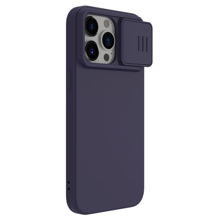 For iPhone 15 Pro NILLKIN CamShield Liquid Silicone Phone Case(Deep Purple) - iPhone 15 Pro Cases by NILLKIN | Online Shopping South Africa | PMC Jewellery