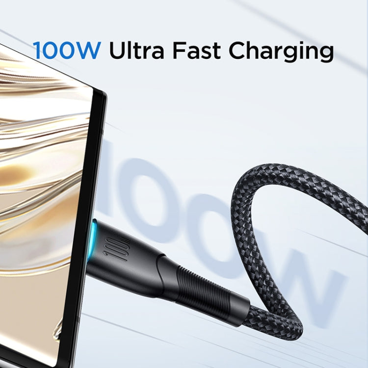 JOYROOM SA32-AC6 Starry Series 100W USB to USB-C / Type-C Fast Charging Data Cable, Length:1m(Black) - USB-C & Type-C Cable by JOYROOM | Online Shopping South Africa | PMC Jewellery