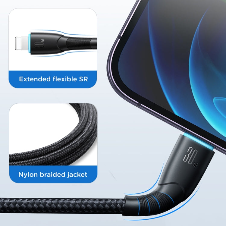JOYROOM SA32-CL3 Starry Series 30W USB-C / Type-C to 8 Pin Fast Charging Data Cable, Length:1m(Black) - 2 in 1 Cable by JOYROOM | Online Shopping South Africa | PMC Jewellery