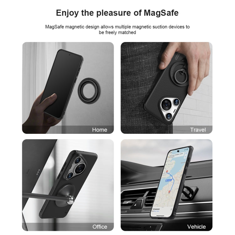 For Huawei P70 Pro NILLKIN Frosted Shield Pro Magnetic Magsafe Phone Case(Black) - Huawei Cases by NILLKIN | Online Shopping South Africa | PMC Jewellery