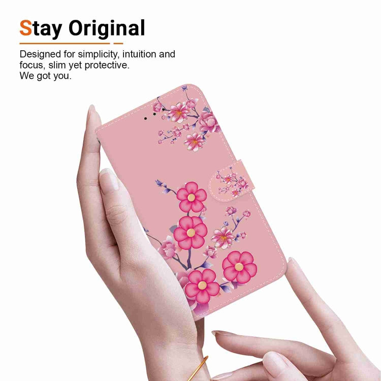 For OPPO A57 5G / A57s 4G Crystal Texture Colored Drawing Leather Phone Case(Cherry Blossoms) - free shipping - PMC TechLife - Order now!