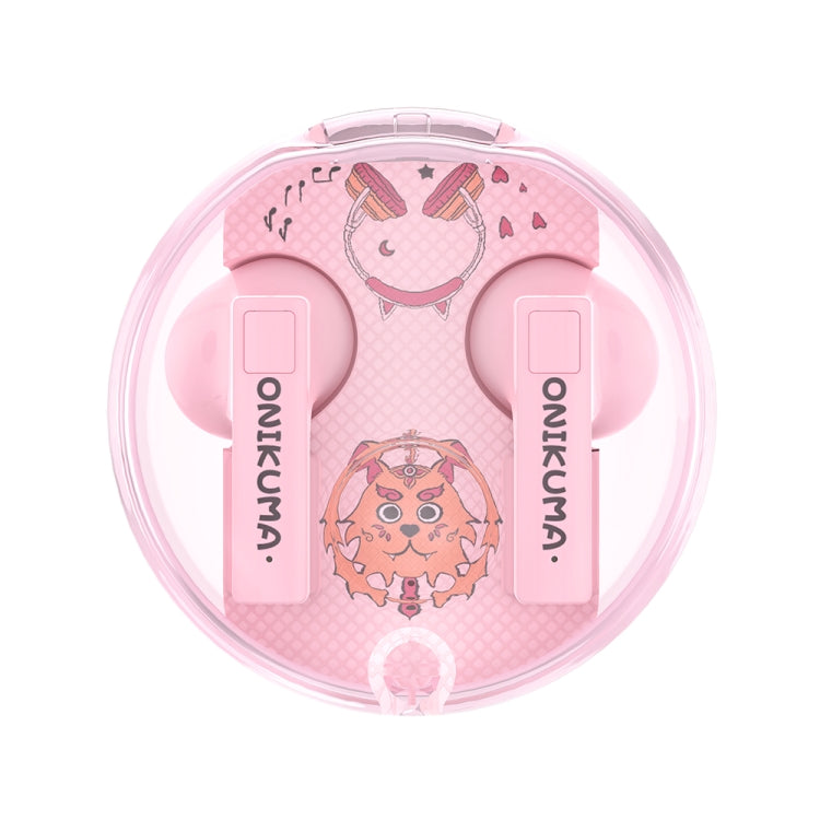 ONIKUMA T301 Transparent Cartoon Wireless Bluetooth Earphone(Pink) - Bluetooth Earphone by ONIKUMA | Online Shopping South Africa | PMC Jewellery | Buy Now Pay Later Mobicred