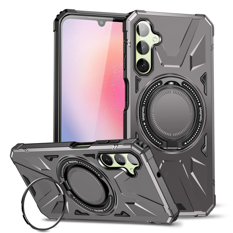 For Samsung Galaxy A54 5G MagSafe Magnetic Shockproof Phone Case with Ring Holder(Dark Grey) - Galaxy Phone Cases by PMC Jewellery | Online Shopping South Africa | PMC Jewellery