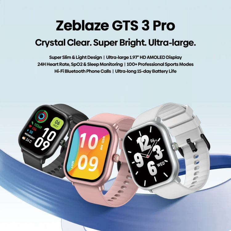 Zeblaze GTS 3 Pro IP68 1.97inch HD Fitness Smart Watch(White) - Smart Watches by Zeblaze | Online Shopping South Africa | PMC Jewellery