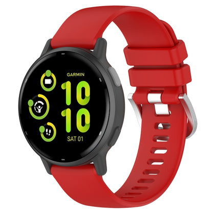 For Garmin vivoactive 5 / Active 5 20mm Silicone Watch Band(Red) - Watch Bands by PMC Jewellery | Online Shopping South Africa | PMC Jewellery